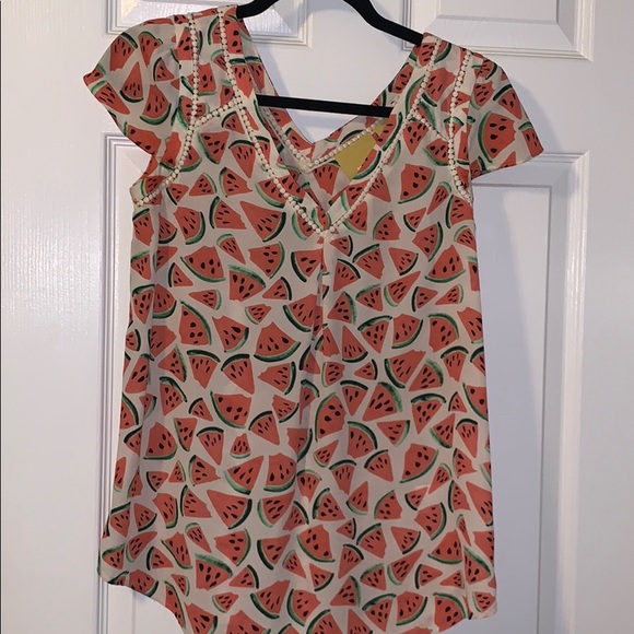 Anthropologie Maeve Watermelon Top - Picture 9 of 15